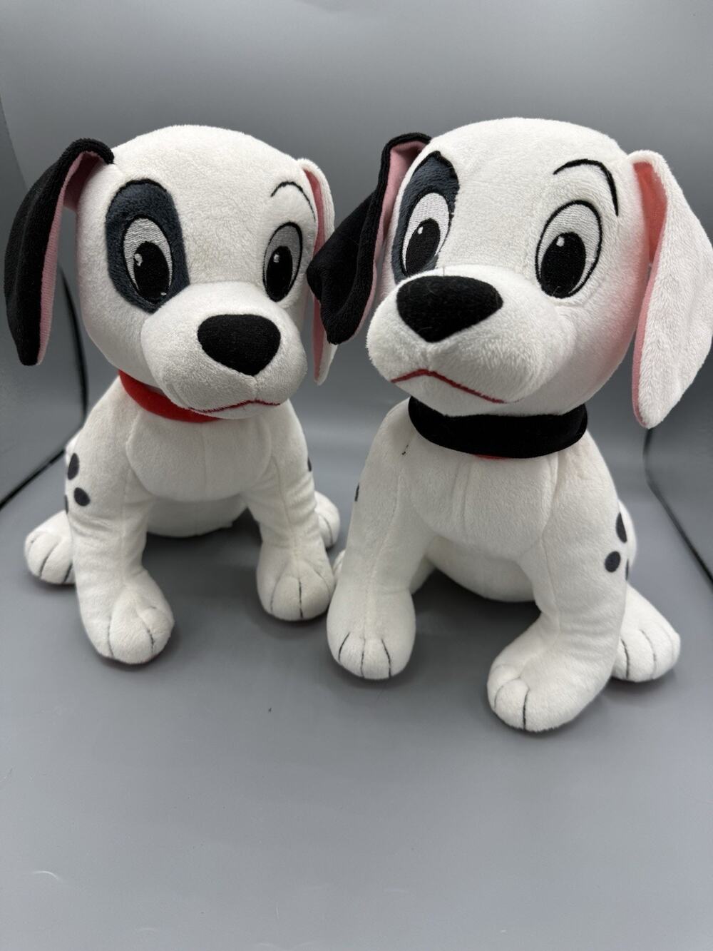Kohls Cares 101 Dalmatians Plush Dog Set of 2 Disney Red Black Collar